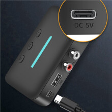 2X Adaptateur Récepteur Audio USB 5.3 Musique Stéréo Sans Fil 3,5 mm AUX R/L Prise en Charge de la Lecture de Disque U pour Haut-Parleur de