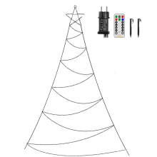 Guirlande Lumineuse LED de Noël avec Télécommande, Lumière Chaude, Étanche, 166 Lampes, 4.2m