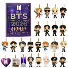 (BTS Doll)Kpop Bts Katseye Monsta X Txt Enhypen Calendario de Adviento Caja de Cuenta Regresiva Ciega