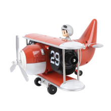 Retro Klappuhr Flugzeug 12h Tischuhr Orange