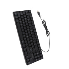 87 Tasten Gaming Tastatur kabelgebunden rund bunt