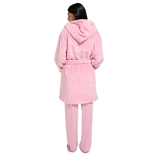 Juicy Couture (, ) Juicy Couture Crest Robe Polyester Women's Pink Loungewear Robe 1