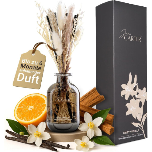 Duftspender mit Aromastäbchen Ästhetisch 150 ml Grau — raumduft vanille, diffusor rattan stäbchen, wohnzimmer dekoration