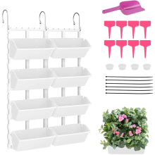 Vertikaler Garten Wand 8 Pflanzgefäße Hängend 106 cm — pflanztaschen balkon, kraeutergarten wand, blumenampel haengend