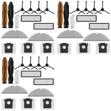 42PCS Replacement Parts for D20 Robot Vacuum Accessories Main Side Brushes Filters Mop Cloths Dust Bags