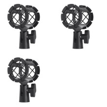 3X Universal Microphone Shock Mount Anti-Vibration Mic Holder Clamp for Condenser Microphones Fits Most Mic Stands