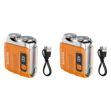 2X Electric Shaver Home Portable Shaver Digital Display Rechargeable Shaver Powerful Shaver Men'S Gift