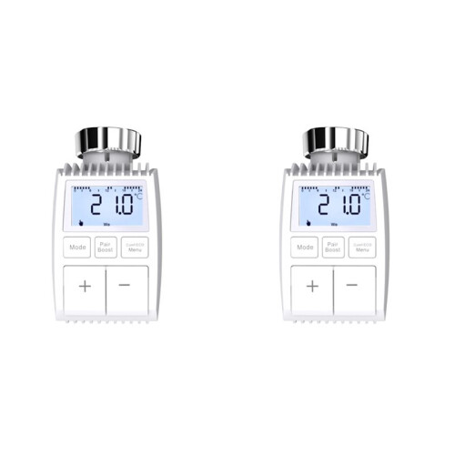 2X Tuya ZigBee Radiator Actuator Valve  Thermostat Temperature Controller Internal Sensor TRV Voice Control