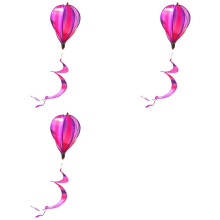 3X Garden Spring Hot Air Balloon Pendant Rotating Windmill Hanging Decoration F