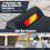 Parkeermatten met waarschuwingsstreep - Antislip rubber, set van 2 3