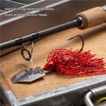 6 Pieces Fishing Lures,Baits Spinner Swim Flipping Bladed Jigs ,Chatter Fish Bait for Salmon Pike Trout Swing Trailers