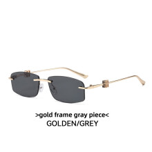 (Style 1)Modern Ladies Men Square Frameless Sunglasses With Uv400 Protection For Daily