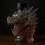 (Godzilla Gold)Decanter whisky Wolf Godzilla e testa di drago adatto per regali casa 2
