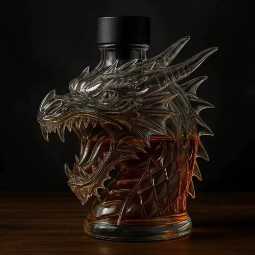 (Godzilla Black)Decanter whisky Wolf Godzilla e testa di drago adatto per regali casa 1