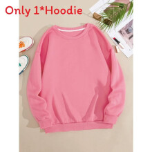 (Pink, S) Sleeve Long Casual Hoodie With Solid Color And Comfortable Girls Style For