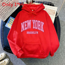 (Red, M) Hoodie With Womens Print And Fleece Material Cozy For Daily Fashion Use Casual