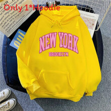 (Yellow, S) Hoodie With Womens Print And Fleece Material Cozy For Daily Fashion Use Casual