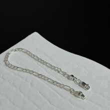 (55cm) Geometric Silver Necklace Bracelet Set With Electroplated Metal For Wear Casual