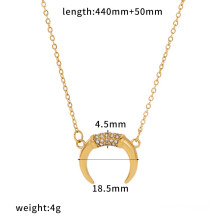 (Gold B) Fashionable Steel Stainless Multilayer Necklace With Womens Casual Workwear