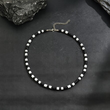 (Black) Choker Coconut Shell Handmade Geometric Minimalist Unisex Accessories Summer