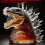 (Godzilla Gold)Decanter whisky Wolf Godzilla e testa di drago adatto per regali casa 1