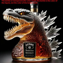 (Godzilla Black)Decanter whisky Wolf Godzilla e testa di drago adatto per regali casa