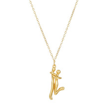 (Gold A) Chain Copper Modern Necklace With Gold Coating For Trendy And Couples Events