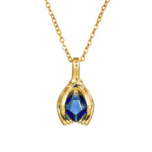 (Style E) Fist Pendant Geometric Necklace With Gold Plated Copper Zircon Fashion Youth For