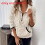(White, L) Solid Womens Color Loose Knit Pullover With Pockets And Classic For Collar Daily 1