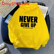 (Yellow, XL) Girl Winter Letter Print Hoodie Sweater With Cozy Fleece Wear Casual For