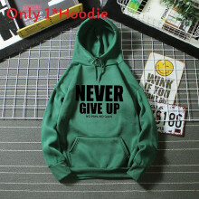 (Dark Green, XL) Girl Winter Letter Print Hoodie Sweater With Cozy Fleece Wear Casual For