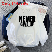 (White, XXL) Girl Winter Letter Print Hoodie Sweater With Cozy Fleece Wear Casual For