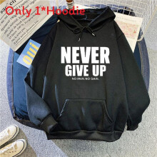 (Black, XL) Girl Winter Letter Print Hoodie Sweater With Cozy Fleece Wear Casual For