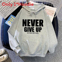 (Light Gray, L) Girl Winter Letter Print Hoodie Sweater With Cozy Fleece Wear Casual For