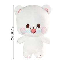 (B) NEW Milk And Mocha Bear Plush Doll Kawaii Soft Stuffed Cartoon Toy Kids Gifts