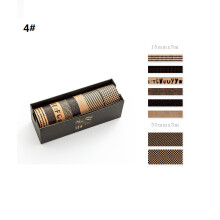 (4#) Kraft Paper 8pcsset Tape Masking Pattern Vintage Notebook Craft Travellers
