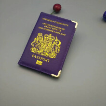 (Purple) Fashion Retro Nylon Passport Holder Multi Purpose Id Card Wallet Covers Gift
