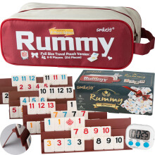 Smilejoy Rummy Cube 8 Player Edition 214 Tiles in Travel Canvas Bag