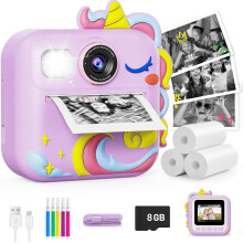 KOKODI Kids Camera Instant Print, 1080P Toddler Cameras Christmas Birthday Gifts for Kid Age 3-12, Selfie Video Digital Camera Kids Toys for 3 4 5 6