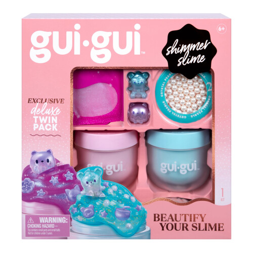 GUI GUI Slime Kit Shimmer Deluxe 2Pack Iridescent Slimes 2