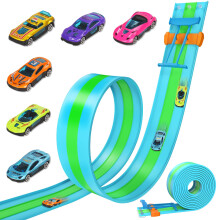 Flexible Car Racing Track 45M Triple Lanes Race Track Toy for Kids