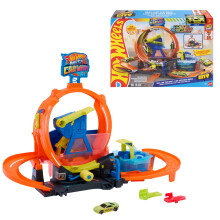 Hot Wheels City Mega Loop Car Wash Playset Color Shifters Vehicle