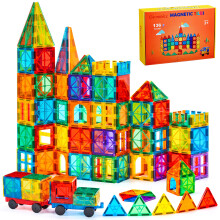 Gemmicc Magnetic Tiles Deluxe 136 PCS Building Blocks Magnet Toys for Kids3