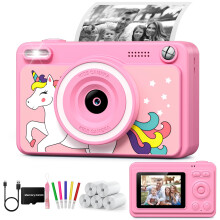 GREENKINDER Kids Camera Instant Print 24 Screen 1080P Digital Camera Toy