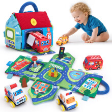 hahaland Baby Toys 612 Months Cars Plush Sensory Toys with a Storage Bag