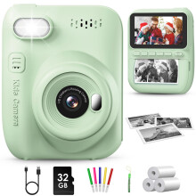 GREENKINDER Kids Camera Instant Print 30 Screen Child Funny Toys Gifts