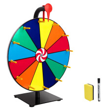 jxgzyy Spinning Prize Wheel 12 Inch Tabletop Roulette Spinner Wheel with Dr