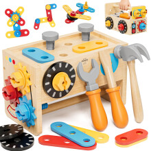 Lehoo Castle Wooden Montessori Kids Tool Set, Ages 2+