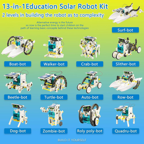 STEM 13in1 Solar Robot KitBuilding Robotic ToyDIY Science Kits for Kid 2