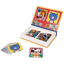 Janod MagnétiBook Mix Match Magnetic Educational Game Animal Theme 8 An